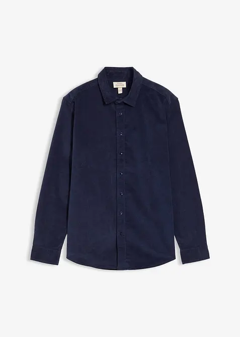 Chemise douce en velours de coton côtelé extensible, bonprix