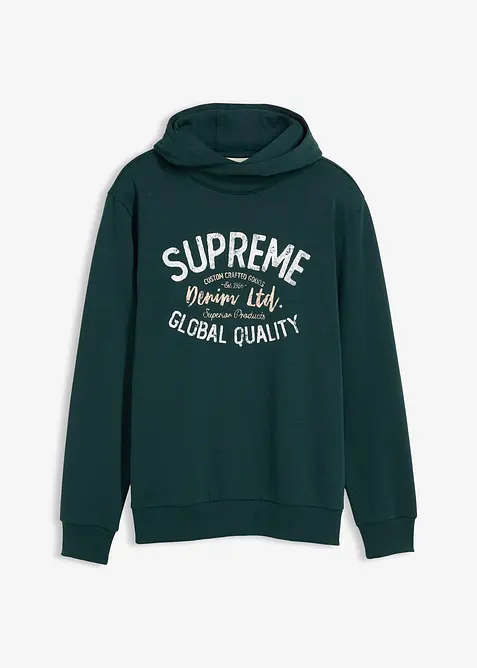 Sweat à capuche doux en coton mélangé, bonprix