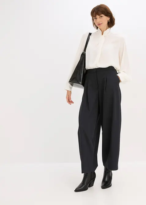 Pantalon barrel en viscose mélangée, bonprix