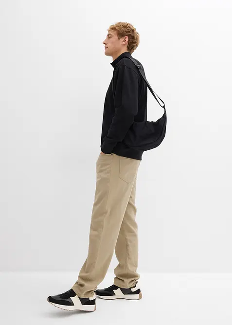 Pantalon thermique, droit et décontracté, taille élastiquée, bonprix