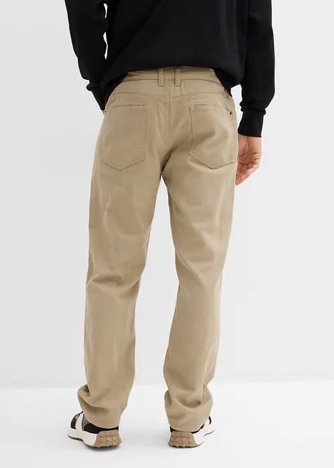 Pantalon thermique, droit et décontracté, taille élastiquée, bonprix
