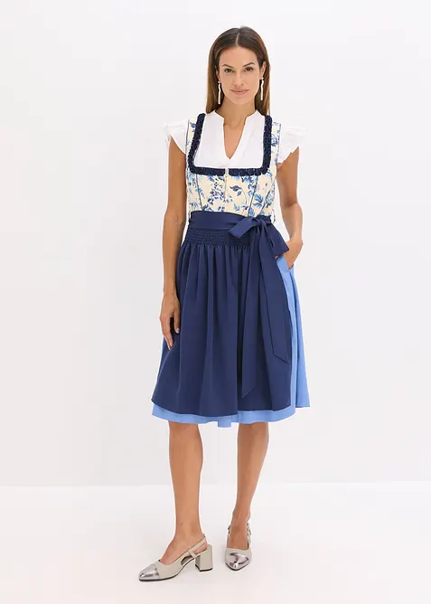 Dirndl avec tablier brodé (ens. 2 pces), bonprix