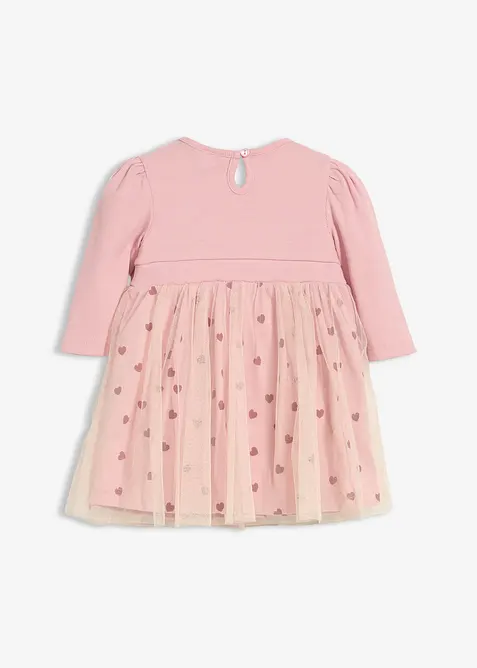 Robe body en coton avec imprimé cœurs, bonprix