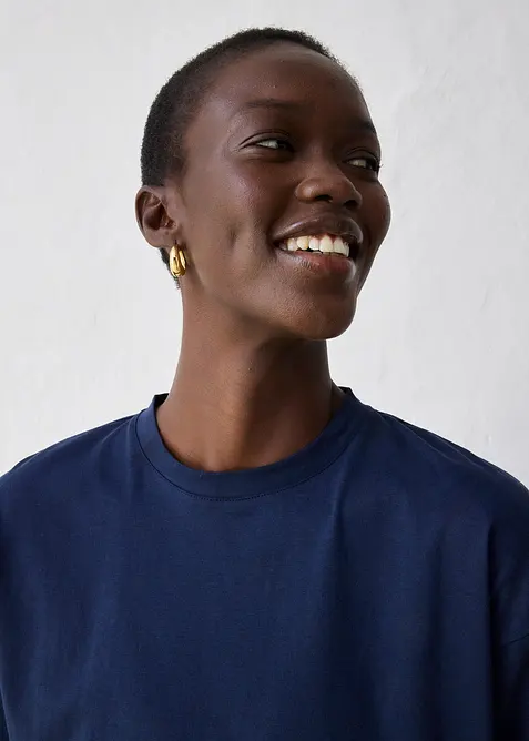 T-shirt coupe trapèze avec soie, bonprix