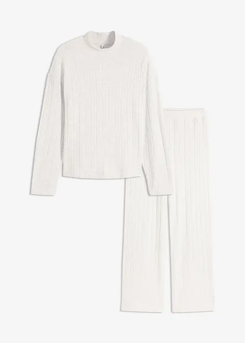 Vêtement d’intérieur en matière douce et côtelée, oversize, bonprix