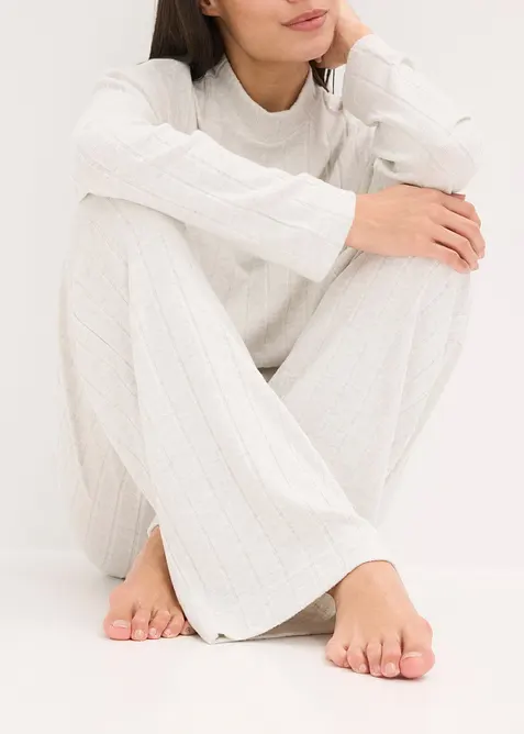 Vêtement d’intérieur en matière douce et côtelée, oversize, bonprix