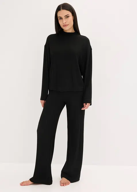 Vêtement d’intérieur en matière douce et côtelée, oversize, bonprix