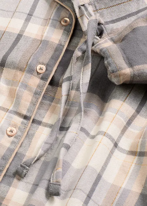 Pyjama tissé en flanelle avec fil lurex et pochette cadeau, bonprix