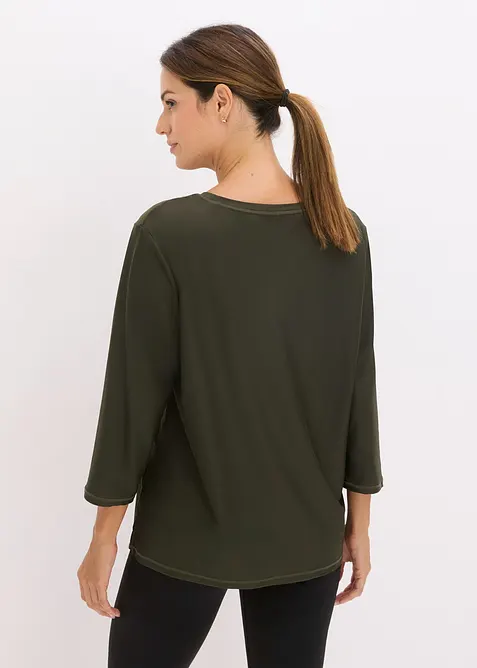 T-shirt technique ultra-doux à manches 3/4, séchage rapide, bonprix