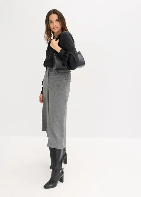 Blouse en satin avec galons en dentelle, bonprix