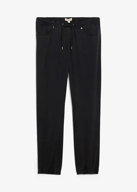 Pantalon taille extensible fuselé en twill 100% coton, bonprix