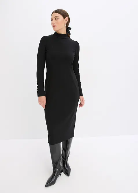 Robe en jersey côtelé, bonprix