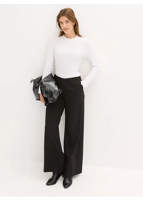 T-shirt côtelé en viscose majoritaire, bonprix