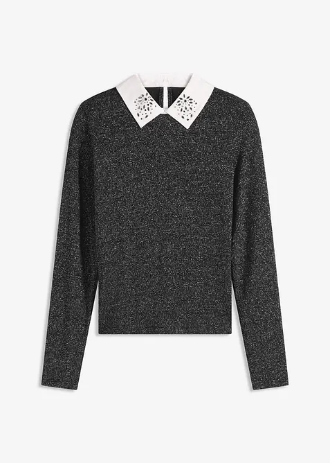 T-shirt manches longues en coton mélangé, bonprix