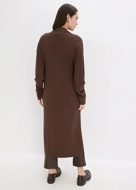 Long gilet en maille douce, viscose majoritaire, bonprix