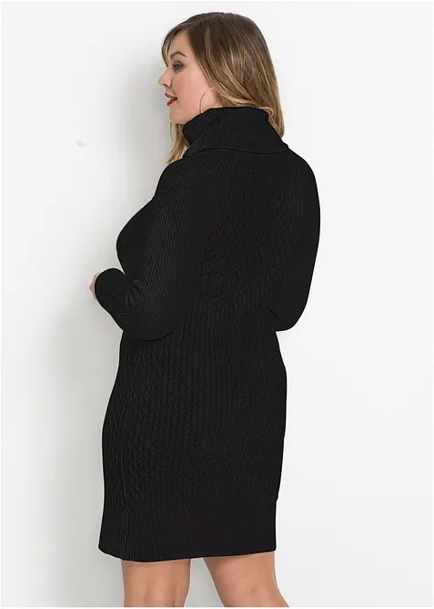 Robe pull ajustée à col boule, bonprix