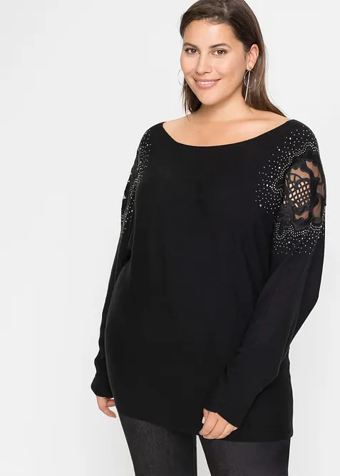 Pull en fine maille de viscose mélangée, bonprix