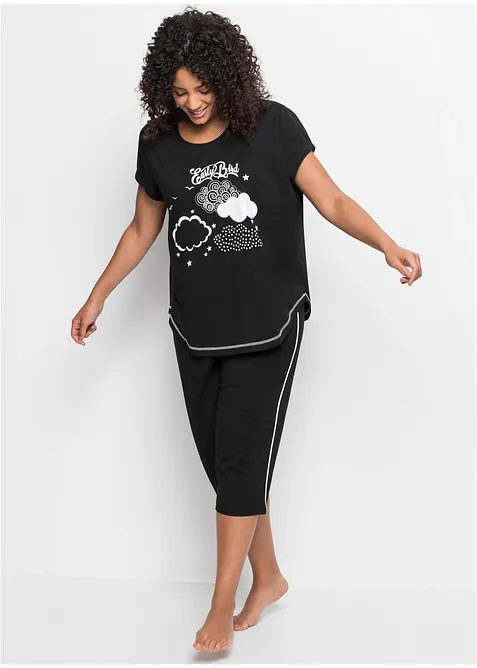 Pyjama corsaire 100% coton, bonprix