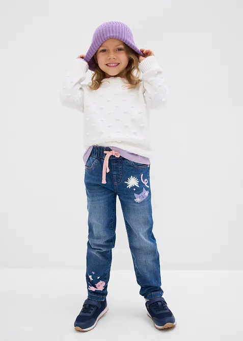 Jean droit, taille mi-haute, bonprix