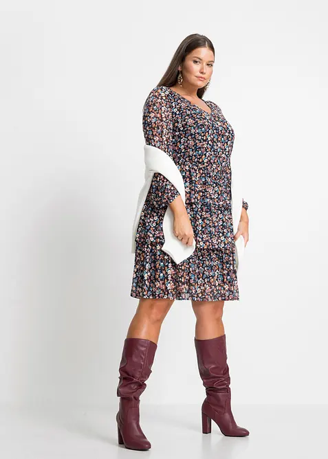 Robe courte en mesh, bonprix