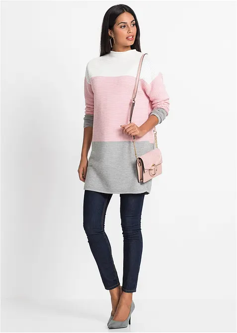 Pull long à rayures, bonprix