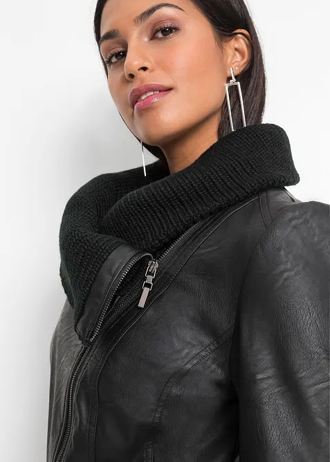 Blouson enduit à col châle, bonprix