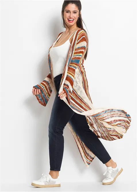 Manteau en maille &agrave; rayures, bonprix