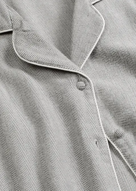 Pyjama tissé en flanelle avec motif chevrons, bonprix