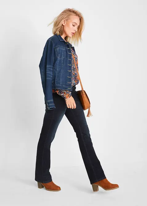 Tunique en jersey imprimée, manches longues, bonprix