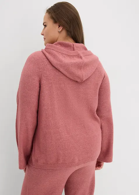 Pull en maille à capuche, bonprix