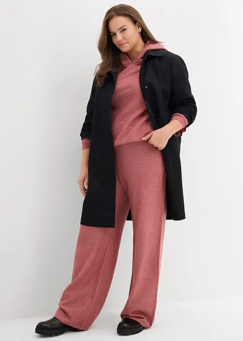 Pull en maille à capuche, bonprix