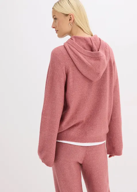 Pull en maille à capuche, bonprix