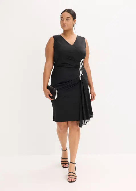 Robe en jersey avec une application en strass, bonprix