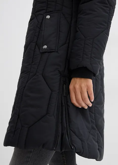 Doudoune courte avec surpiqûres diamant et zips sur les côtés, bonprix