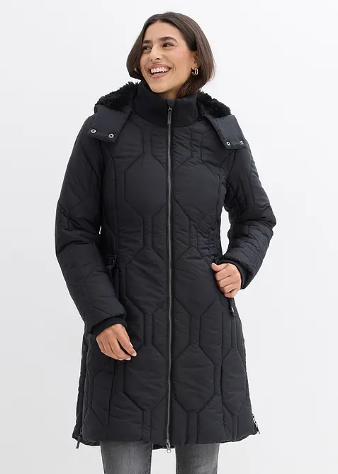 Doudoune courte avec surpiqûres diamant et zips sur les côtés, bonprix