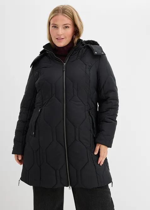 Doudoune courte avec surpiqûres diamant et zips sur les côtés, bonprix