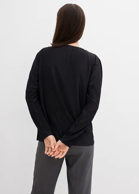 T-shirt manches longues texturé, bonprix