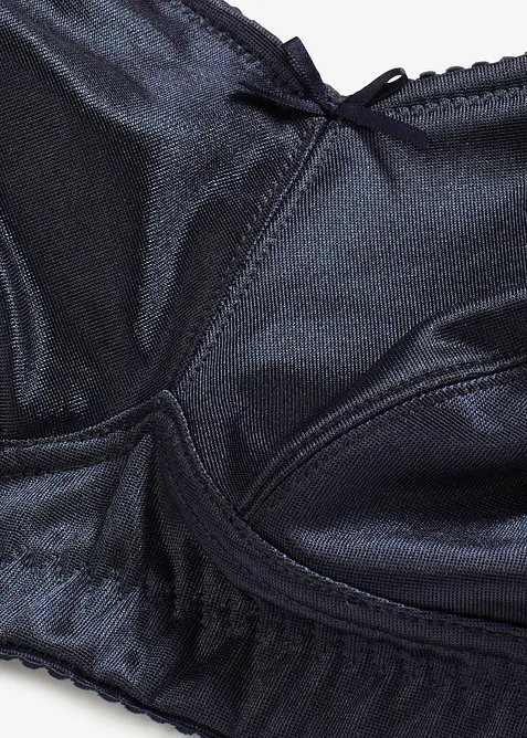 Soutien-gorge grand maintien sans armatures en polyamide brillant, bretelles rembourr&eacute;es, bonprix