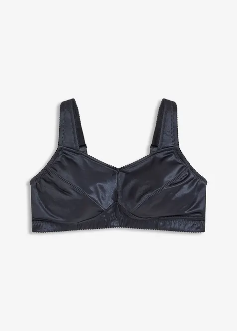 Soutien-gorge grand maintien sans armatures en polyamide brillant, bretelles rembourr&eacute;es, bonprix