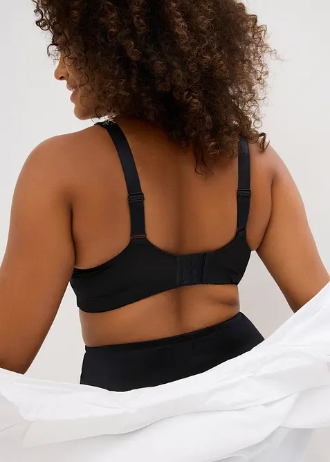 Soutien-gorge de maintien sans armatures, bretelles rembourrées et broderies, bonprix