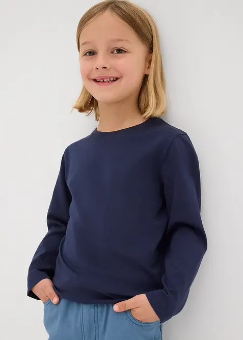 Lot de 3 T-shirts manches longues coton, bonprix