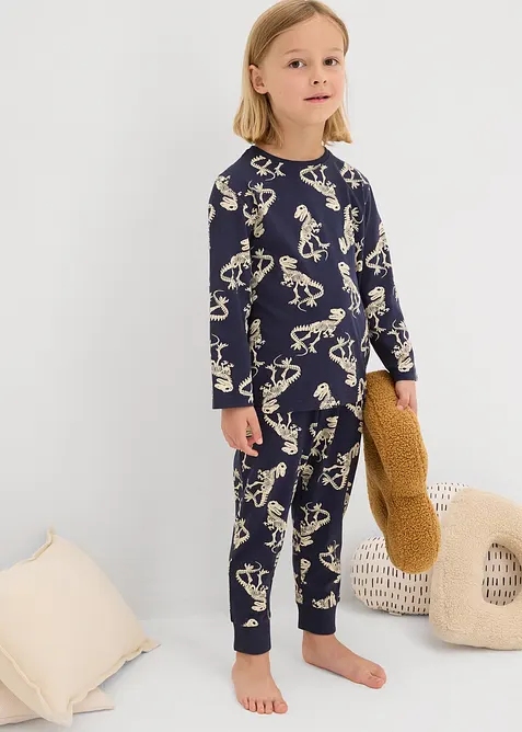 Lot de 2 pyjamas en coton doux, bonprix