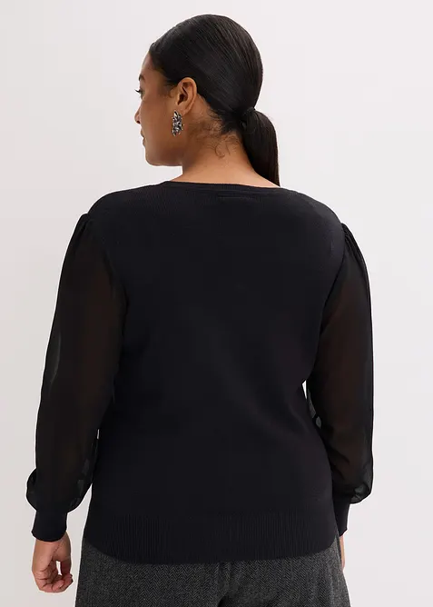 Pull doux en fine maille de viscose majoritaire, bonprix