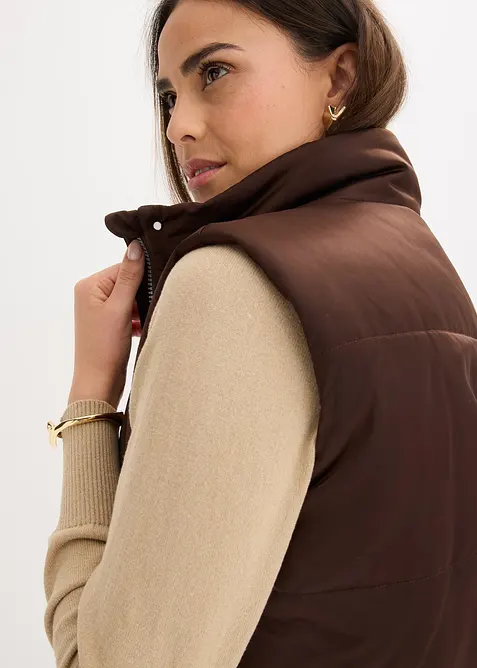 Doudoune sans manches légèrement brillante, bonprix