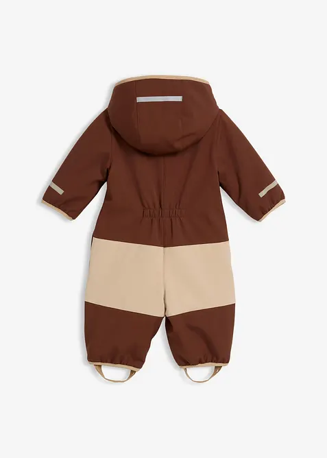 Combinaison bébé en softshell avec doublure sherpa et capuche, bonprix
