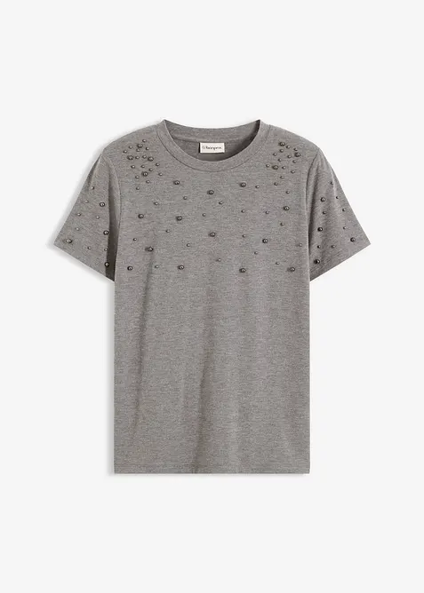 T-shirt avec perles, bonprix