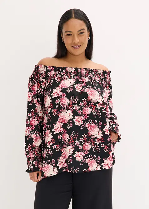 Blouse plus longue au dos, bonprix