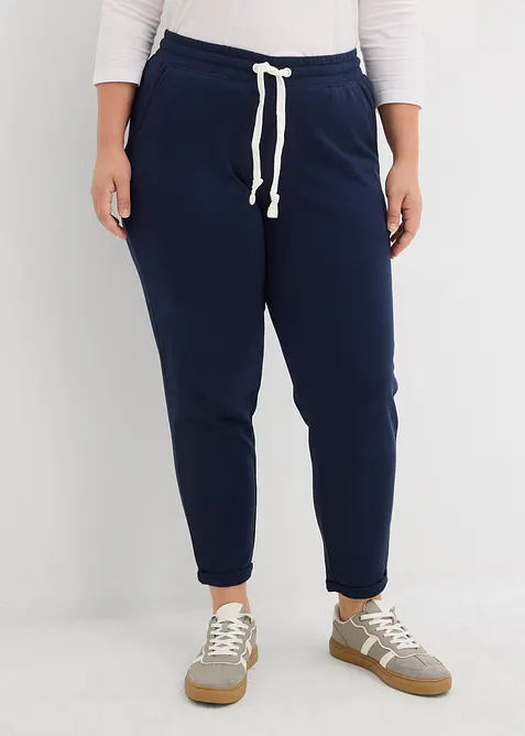 Pantalon en molleton, taille élastiquée, bonprix