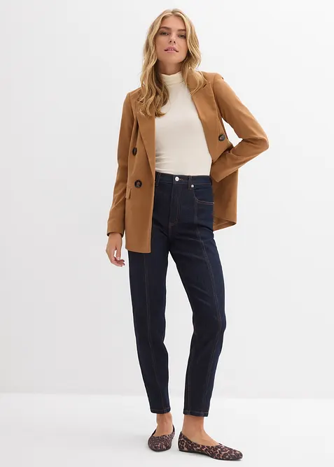 Jean mom taille haute, extensible, bonprix