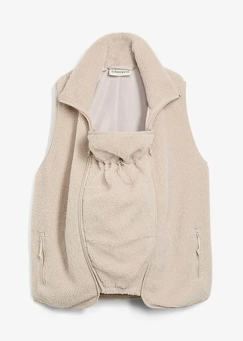Gilet sans manches de grossesse et de portage en sherpa douillette, bonprix
